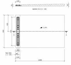 Wedi Fundo Riolito Neo Shower Tray - 1200 X 800mm - 700mm Channel 19 Wedi Fundo Riolito Neo Shower Tray - 1200 X 800mm - 700mm Channel -Perfect Finish 075100001 tech