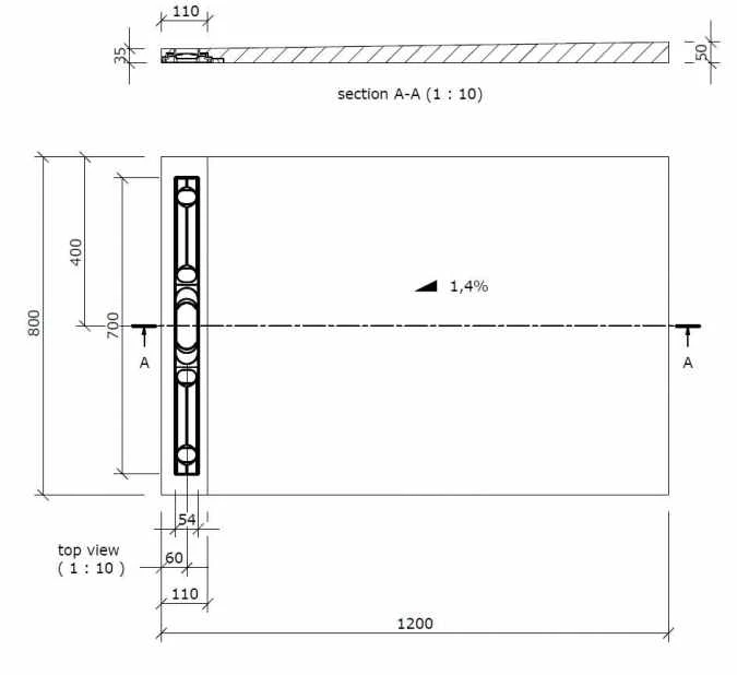 Wedi Fundo Riolito Neo Shower Tray - 1200 X 800mm - 700mm Channel 11 Wedi Fundo Riolito Neo Shower Tray - 1200 X 800mm - 700mm Channel - Image 9