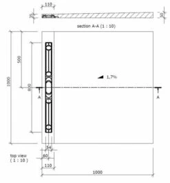 Wedi Fundo Riolito Neo Shower Tray - 1000 X 1000mm - 800mm Channel 21 Wedi Fundo Riolito Neo Shower Tray - 1000 X 1000mm - 800mm Channel -Perfect Finish 075100032 tech