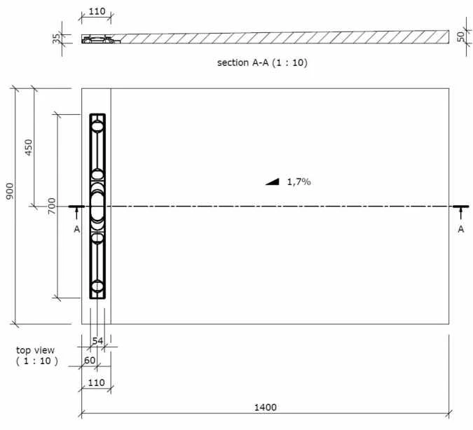 Wedi Fundo Riolito Neo Shower Tray - 1400 X 900mm - 700mm Channel 11 Wedi Fundo Riolito Neo Shower Tray - 1400 X 900mm - 700mm Channel - Image 9