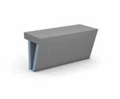 Wedi Sanoasa Tileable Bench 2 - Angled - 1200mm