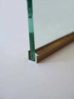 ABACUS Wet Room 10mm Glass Recessed Channel - 1200mm - Brushed Bronze -Perfect Finish 1130663 2