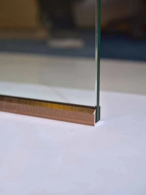 ABACUS Wet Room 10mm Glass Recessed Channel 2000mm - Brushed Bronze 5 ABACUS Wet Room 10mm Glass Recessed Channel 2000mm - Brushed Bronze - Image 3