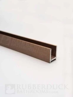 ABACUS Wet Room 10mm Glass Surface Channel 2000mm - Brushed Bronze -Perfect Finish 1130846 1