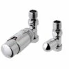 Eastbrook Straight Thermostatic Radiator Valves TRV - Chrome - Set -Perfect Finish 12 40.043