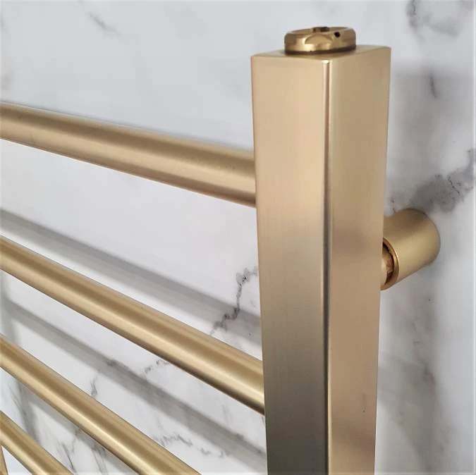 Scudo Vibe 500 X 800 Brushed Brass Towel Radiator 4 Scudo Vibe 500 X 800 Brushed Brass Towel Radiator - Image 2