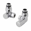 Eastbrook Corner Radiator Valves - Chrome - Pair
