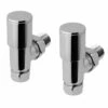 Eastbrook Angled Radiator Valves - Chrome - Pair -Perfect Finish 41.3007