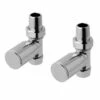 Eastbrook Straight Radiator Valves - Chrome - Pair -Perfect Finish 41.3008