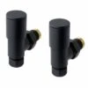 Eastbrook Angled Radiator Valves - Matt Black - Pair -Perfect Finish 41.3012 tweak colour