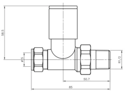 Eastbrook Straight Radiator Valves - Matt White - Pair -Perfect Finish 41.3013