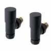 Eastbrook Angled Anthracite Radiator Valves - Pair -Perfect Finish 41.3015 tweak colour