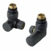 Eastbrook Corner Radiator Valves - Anthracite - Pair -Perfect Finish 41.3018 tweak colour