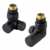 Eastbrook Corner Radiator Valves - Matt Black - Pair -Perfect Finish 41.3019 tweak colour