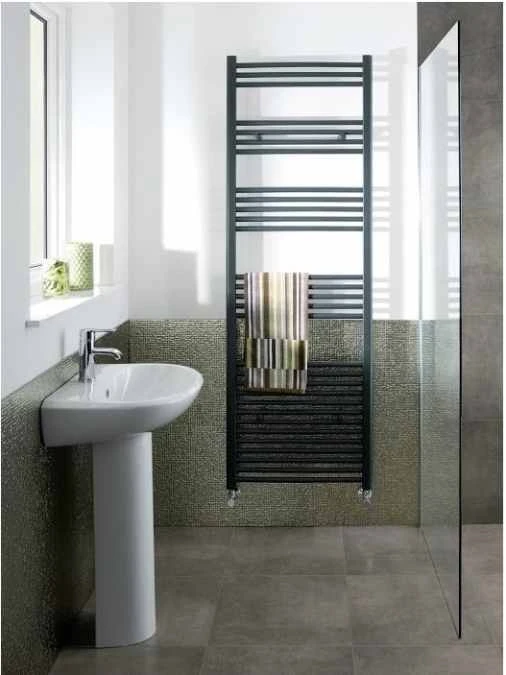 Eastbrook Wendover 600 X 600mm Matt Anthracite Towel Radiator 4 Eastbrook Wendover 600 X 600mm Matt Anthracite Towel Radiator - Image 2