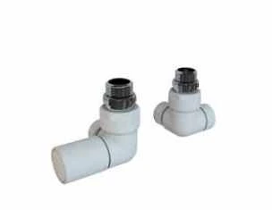 Eastbrook Corner Radiator Valves - Matt White - Pair 4 Eastbrook Corner Radiator Valves - Matt White - Pair - Image 2