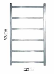 900 X 520mm Sussex Brunswick Stainless Steel Towel Rail - JIS Europe