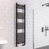 Eastbrook Wingrave 1600 X 400 Matt Black Towel Radiator -Perfect Finish 89.0608 0