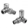 Abacus Ultima Corner Radiator Valve Set - Chrome -Perfect Finish Abacus Ultima Angled Corner Radiator Valve Set