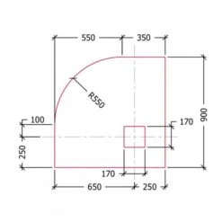 Abacus Level Access 550 Radius Quadrant Wet Room Shower Tray - 900 X 900mm 11 Abacus Level Access 550 Radius Quadrant Wet Room Shower Tray - 900 X 900mm -Perfect Finish Abacus QUADRANT LEVEL ACCESS 9X9 Tech