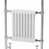 Bayswater Clifford 965 X 673mm Traditional Towel Rail - White & Chrome -Perfect Finish BAYR001