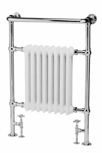 Bayswater Clifford 965 X 673mm Traditional Towel Rail - White & Chrome 3 Bayswater Clifford 965 X 673mm Traditional Towel Rail - White & Chrome