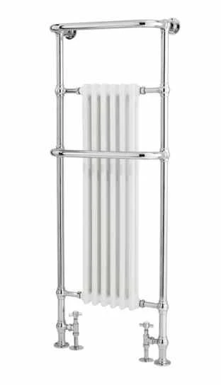 Bayswater Franklyn 1500 X 575mm Traditional Towel Rail - White & Chrome 3 Bayswater Franklyn 1500 X 575mm Traditional Towel Rail - White & Chrome