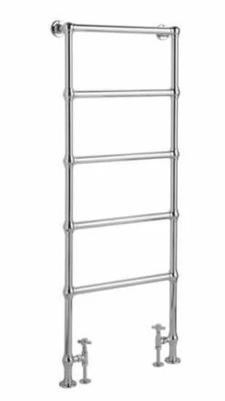 Bayswater Juliet 1550 X 598mm Floor Mounted Traditional Towel Rail - Chrome
