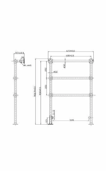 Bayswater Juliet 966 X 676mm Floor Mounted Traditional Towel Rail - Chrome 6 Bayswater Juliet 966 X 676mm Floor Mounted Traditional Towel Rail - Chrome - Image 4