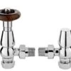 Bayswater Traditional Angled Thermostatic Radiator Valve Set - Rounded - Chrome -Perfect Finish Bayswater Angled Thermostatic Valves Chrome 1