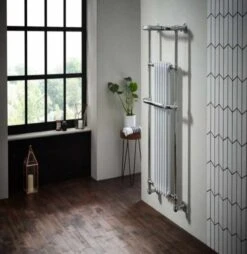Blenheim Traditional Towel Radiator, 574 X 1362, Chrome & White, Holborn London 1855 6 Blenheim Traditional Towel Radiator, 574 X 1362, Chrome & White, Holborn London 1855 -Perfect Finish Blenheim 574 1362 Frontline Rad 1