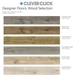 Clever Click Claremont Oak Flooring 1.76m2 Per Pack 8 Clever Click Claremont Oak Flooring 1.76m2 Per Pack -Perfect Finish Clever Click Wood Selection 1