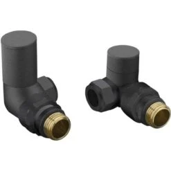 Corner Pattern Radiator Valves - Anthracite