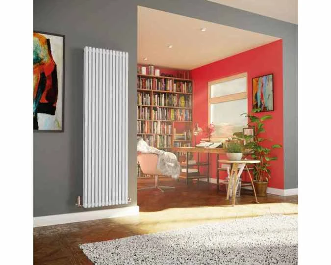 DQ Cube Double 1771 X 400 Vertical Radiator White 4 DQ Cube Double 1771 X 400 Vertical Radiator White - Image 2