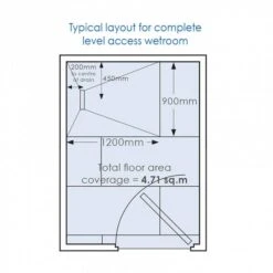Abacus Whole Of Room Level Access Wet Room Kit Linear Waste -Perfect Finish EMAP 10 1050 TECH