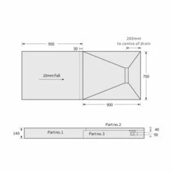 Abacus Raised Linear Wetroom Kit 4L - 1850 X 750mm 9 Abacus Raised Linear Wetroom Kit 4L - 1850 X 750mm -Perfect Finish EMK3 15 1807 TECH rd
