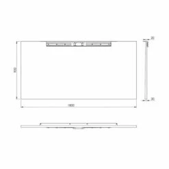 Abacus Infinity Wet Room Tray Kit - 1800 X 900mm -Perfect Finish EMKE F1 1809 TECH rd 1