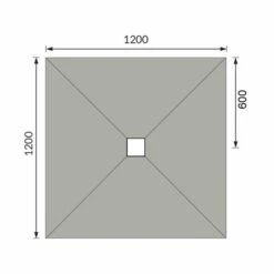 Abacus Level Access Wetroom Kit 1200 X 1200mm Centre Waste -Perfect Finish EMKS CE 1212 TECH rd