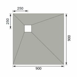 Abacus Elements Level Access Wetroom Kit 900 X 900mm Offset Waste 12 Abacus Elements Level Access Wetroom Kit 900 X 900mm Offset Waste -Perfect Finish EMKS CO 0909 TECH rd