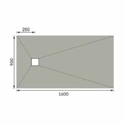 Abacus Elements Level Access Linear Waste Wetroom 1600 X 900 X 30mm -Perfect Finish EMKS EN 1609 TECH