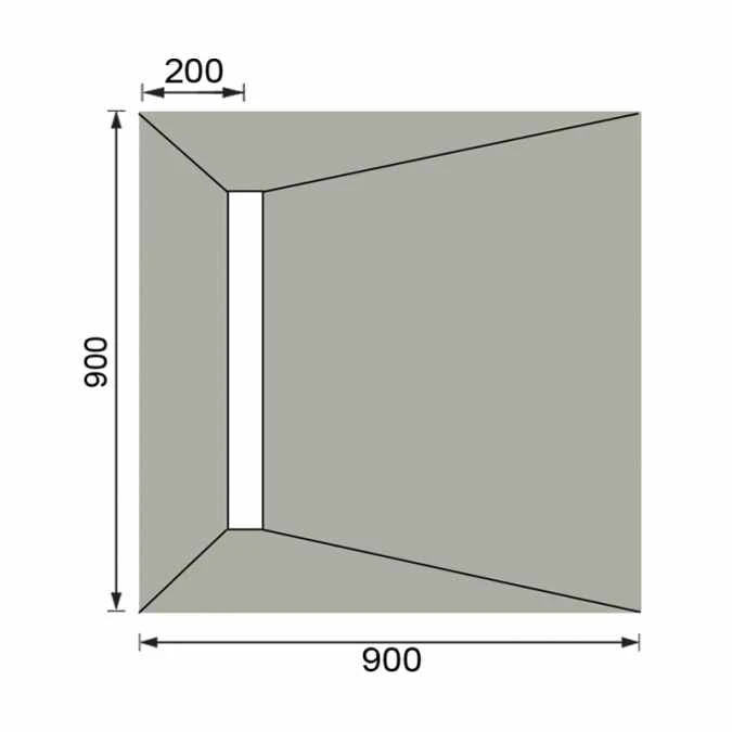 Abacus Tileable Wetroom Square Shower Tray 900 X 900 X 30 Linear 600mm End Drain 4 Abacus Tileable Wetroom Square Shower Tray 900 X 900 X 30 Linear 600mm End Drain - Image 2