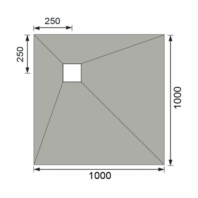 Abacus Tileable Square Shower Tray 1000 X 1000mm Corner Drain 9 Abacus Tileable Square Shower Tray 1000 X 1000mm Corner Drain - Image 7