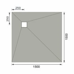 Abacus Tileable Square Shower Tray 1500 X 1500mm Corner Drain 15 Abacus Tileable Square Shower Tray 1500 X 1500mm Corner Drain -Perfect Finish EMST 05 1520 TECH rd