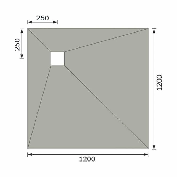 Abacus Tileable Wet Room Square Shower Tray 1200 X 1200 X 30mm Corner Drain 9 Abacus Tileable Wet Room Square Shower Tray 1200 X 1200 X 30mm Corner Drain - Image 7