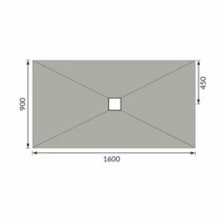 Abacus Tileable Rectangular Shower Tray 900 X 1600mm Centre Drain -Perfect Finish EMST 10 0520 TECH rd