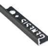 Genesis 12mm Black Aluminium Straight Edge Tile Trim Regular 2.5m 2 Genesis 12mm Black Aluminium Straight Edge Tile Trim Regular 2.5m -Perfect Finish ESA080 2.16