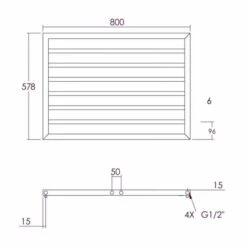 Abacus Metro Bathroom Towel Rail - 578 X 800mm - Terra Matt 5 Abacus Metro Bathroom Towel Rail - 578 X 800mm - Terra Matt -Perfect Finish Elegance Metro 578x800mm TECH 2