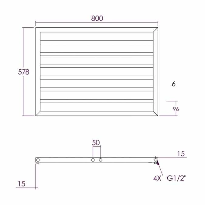 Abacus Metro Bathroom Towel Rail - 578 X 800mm - Terra Matt 4 Abacus Metro Bathroom Towel Rail - 578 X 800mm - Terra Matt - Image 2