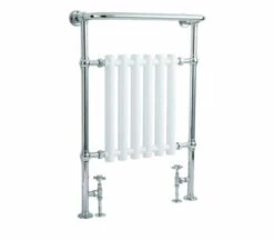 Empire Traditional Towel Radiator, 673 X 963, Chrome & White, Holborn London 1855