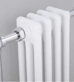 Radley Traditional Towel Radiator, 493 X 963, Chrome & White, Holborn London 1855 -Perfect Finish F03887 1
